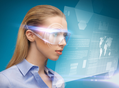 Woman and screen